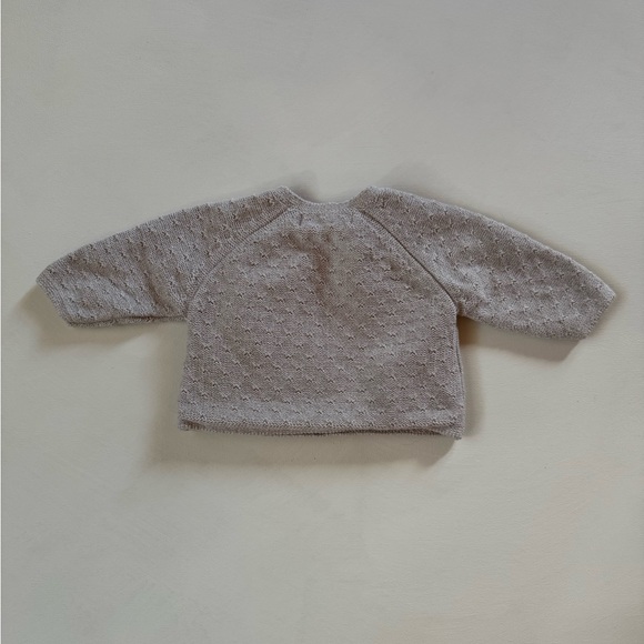 ZARA Baby Pointelle Knit Sweater – Size 0–1 Month – Beige - Picture 4 of 5